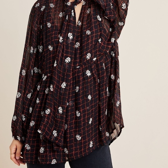 Anthropologie Not So Serious Elysia Blouse, Size Medium - Picture 6 of 12